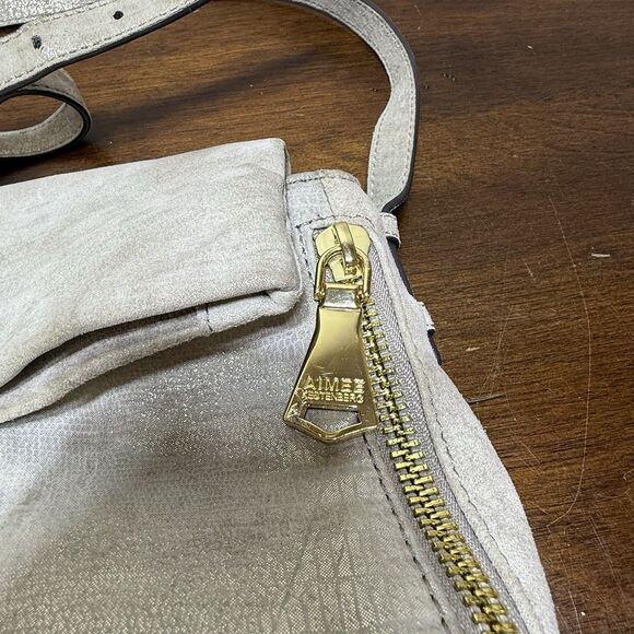 Aimee Kestenberg Metallic Bali Double Entry Crossbody Genuine Leather Purse Read - Picture 5 of 16
